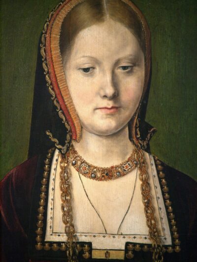 A portrait of Catherine of Aragon in her youth.